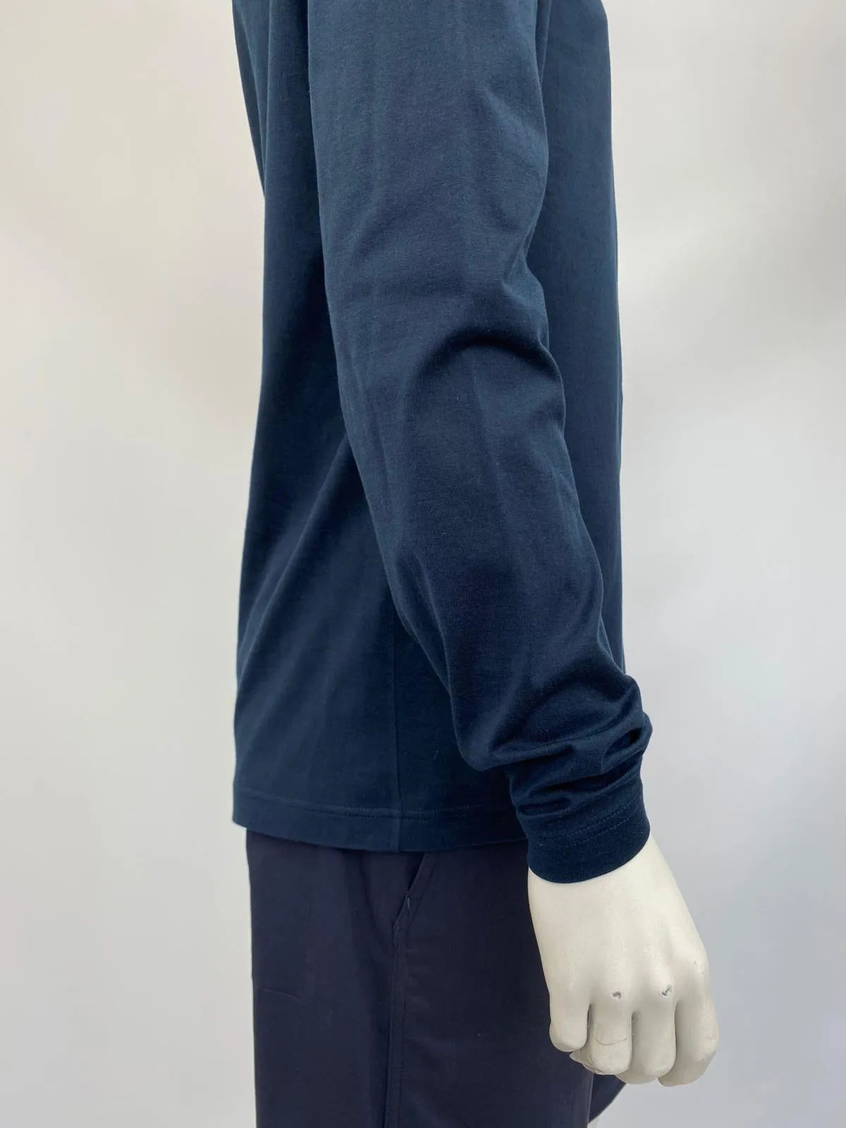 Button Collar Long Sleeve Polo