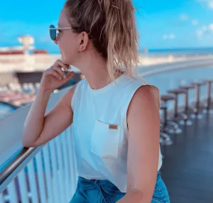 Camisole Crop Top «Basic» - Ivoire