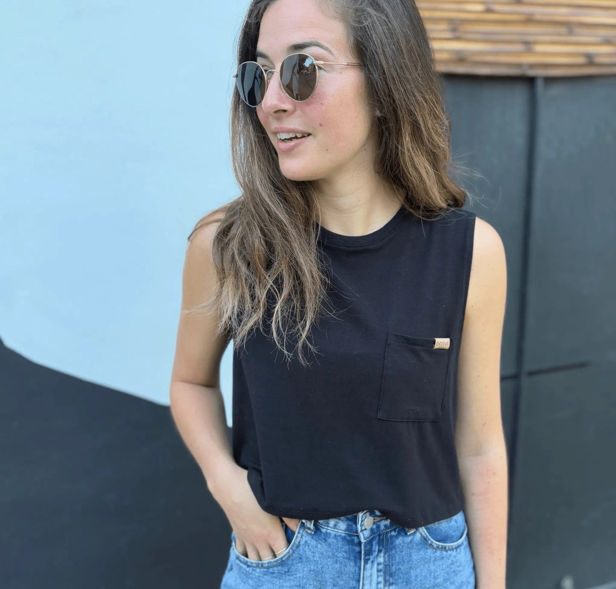 Camisole Crop Top «Basic» - Noir