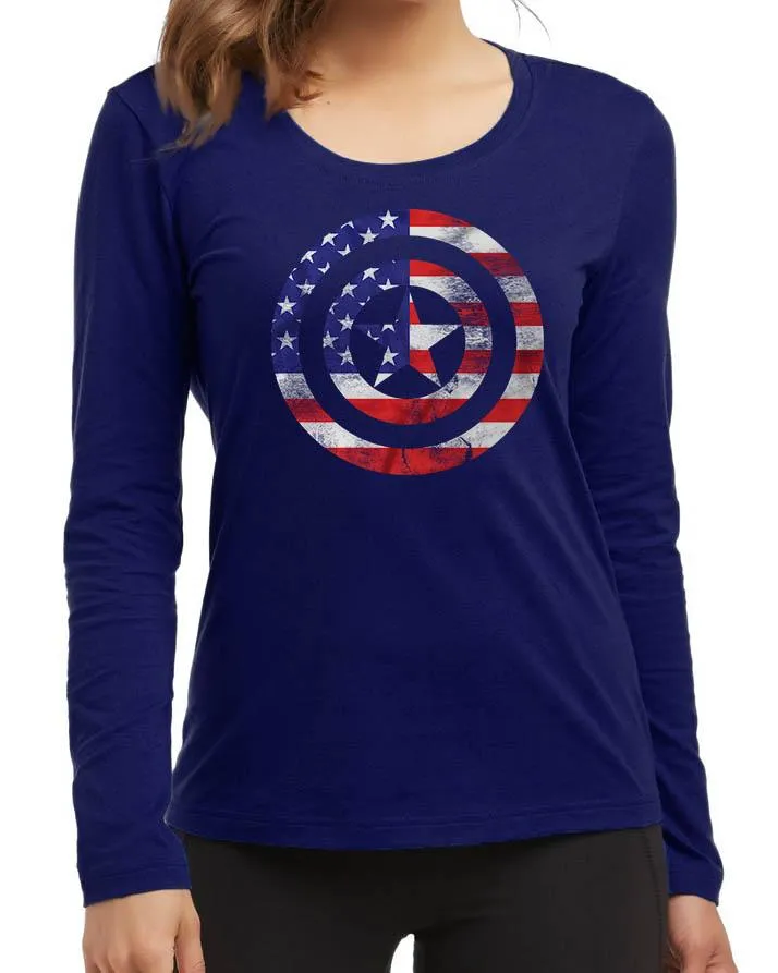 Captain America New Fashion Navy Blue Excellent Quality High Graphic T-SHirt