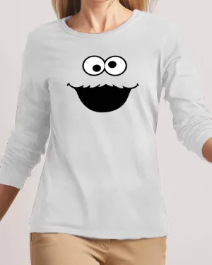 Cartoon New Fashion White High Graphic Round Neck T-shirt