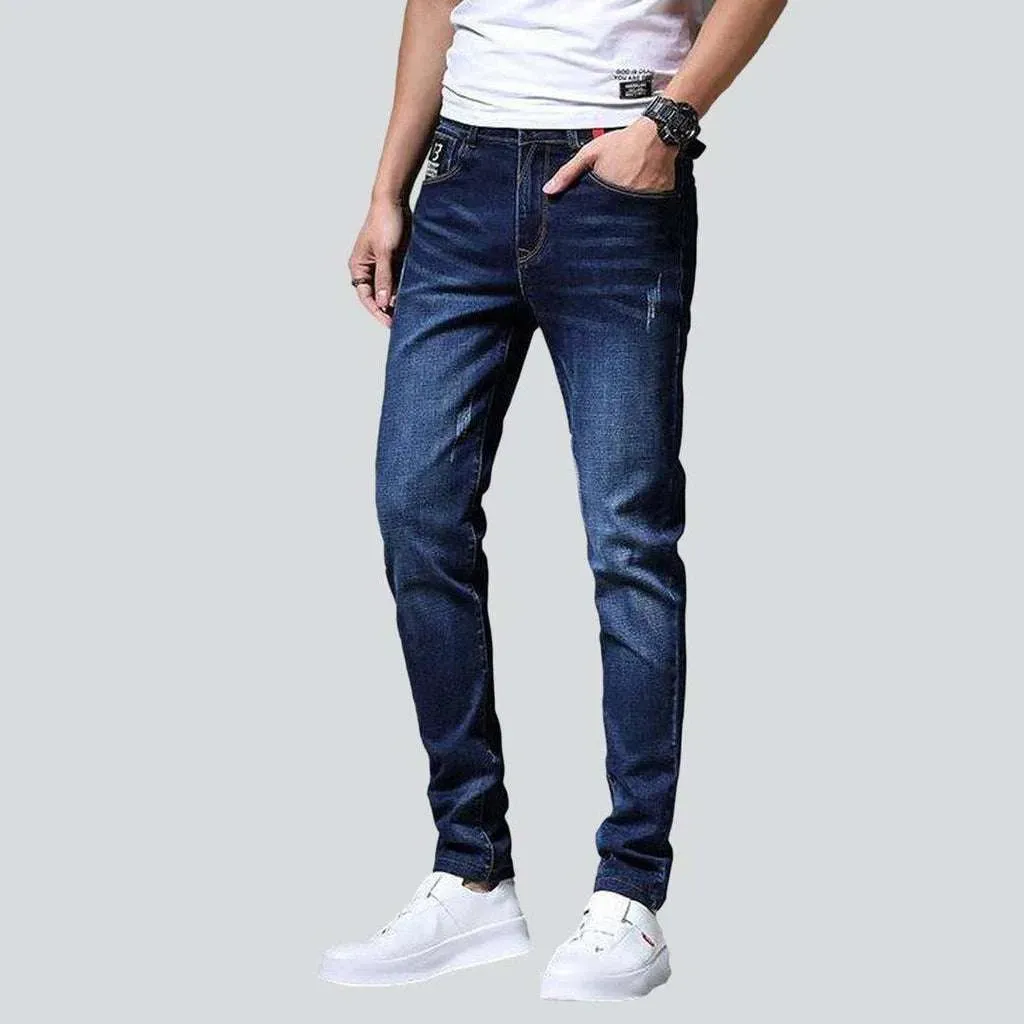 Casual slim fit men's jeans
