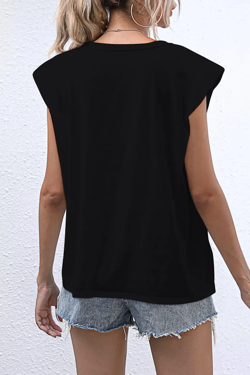 Casual Solid Patchwork O Neck T-Shirts