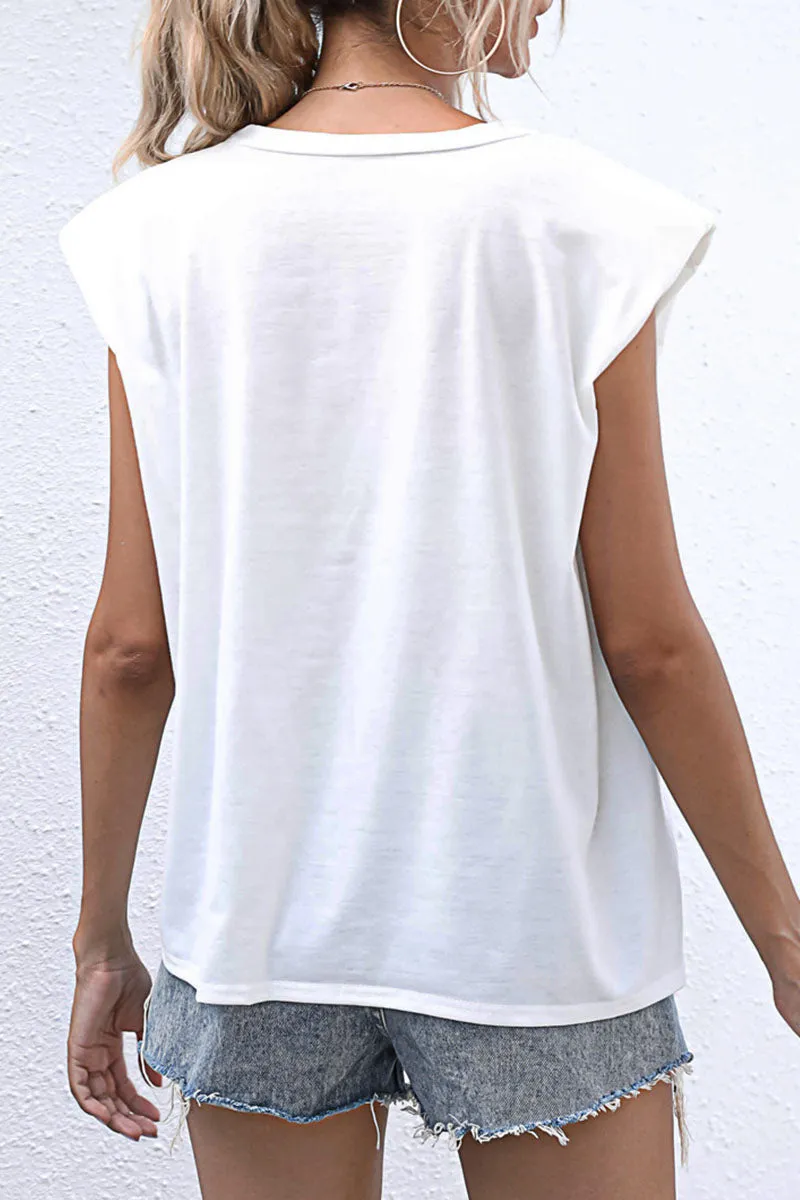 Casual Solid Patchwork O Neck T-Shirts
