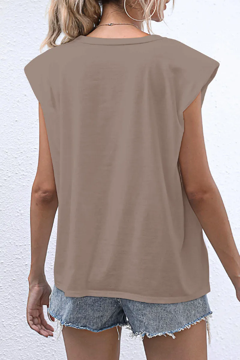 Casual Solid Patchwork O Neck T-Shirts