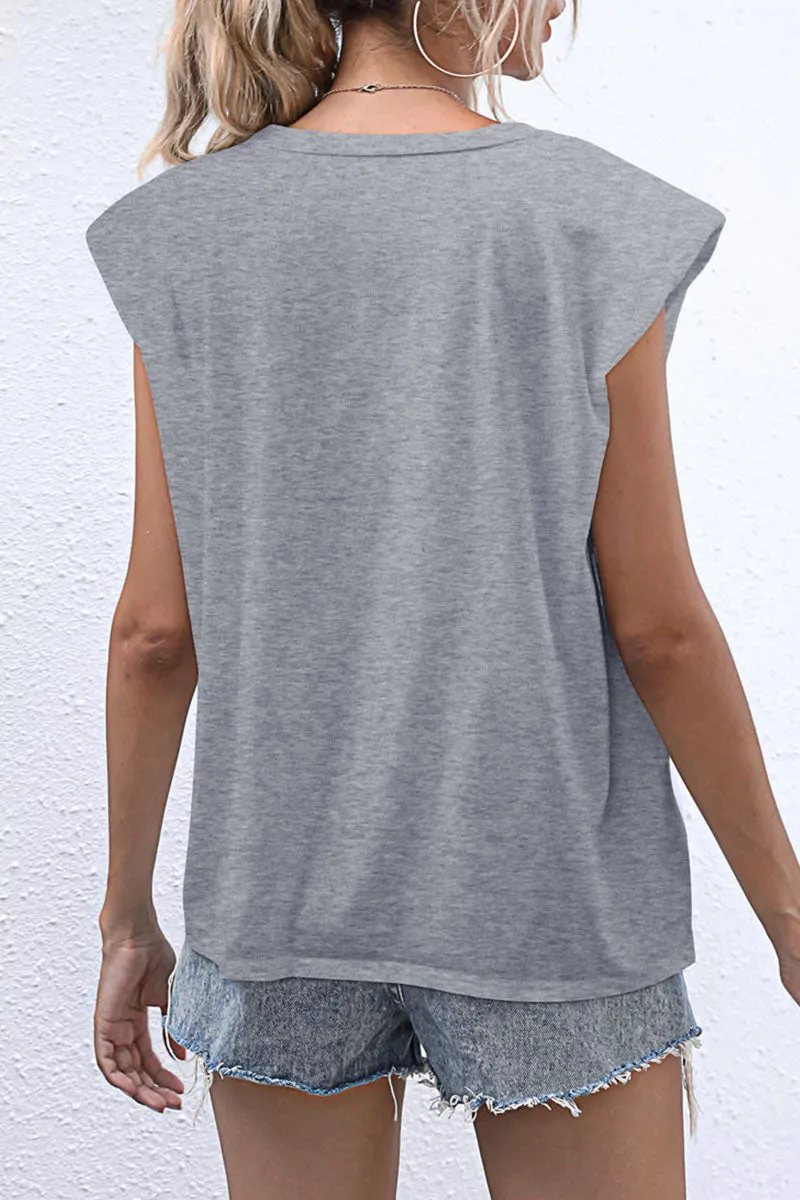 Casual Solid Patchwork O Neck T-Shirts