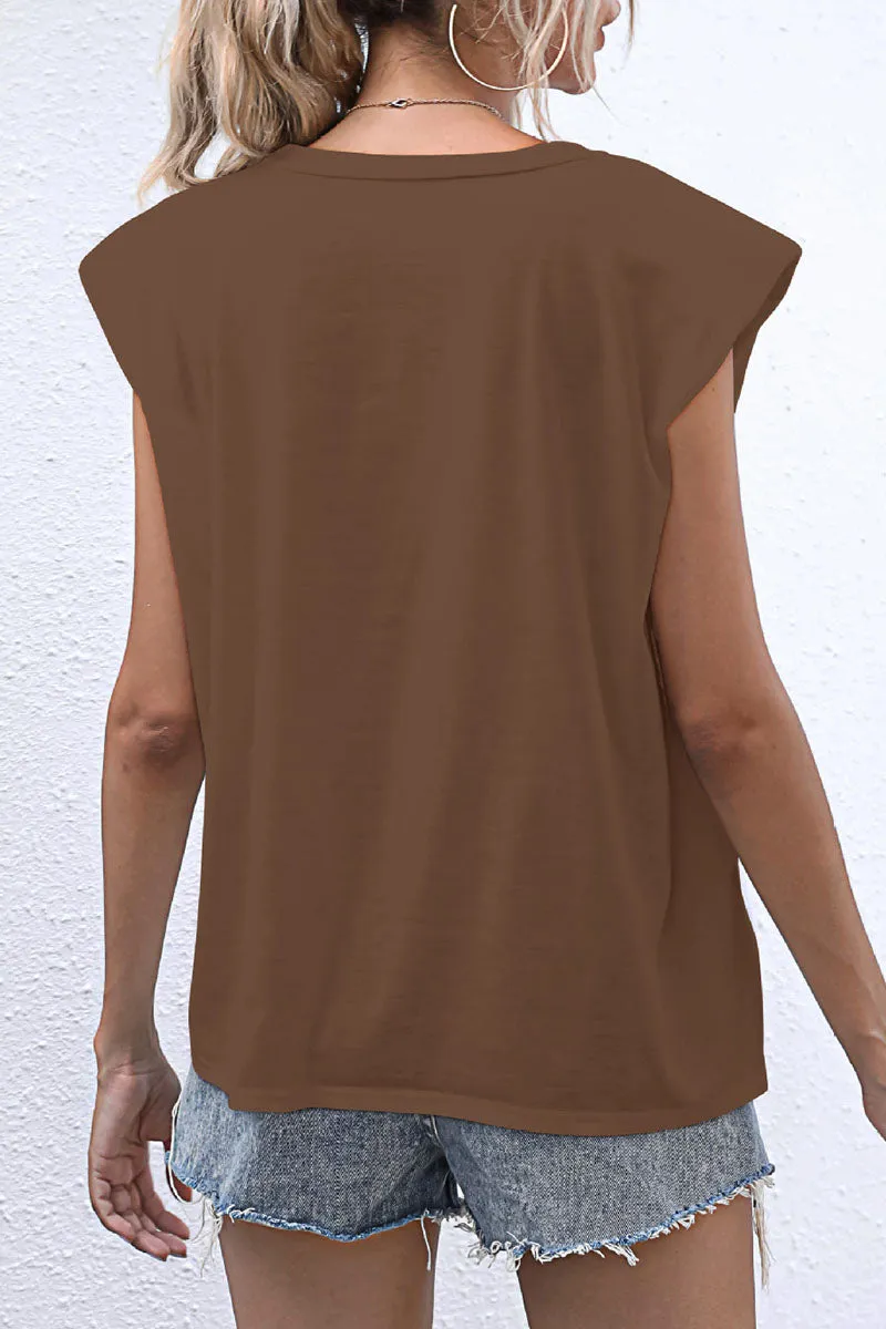 Casual Solid Patchwork O Neck T-Shirts