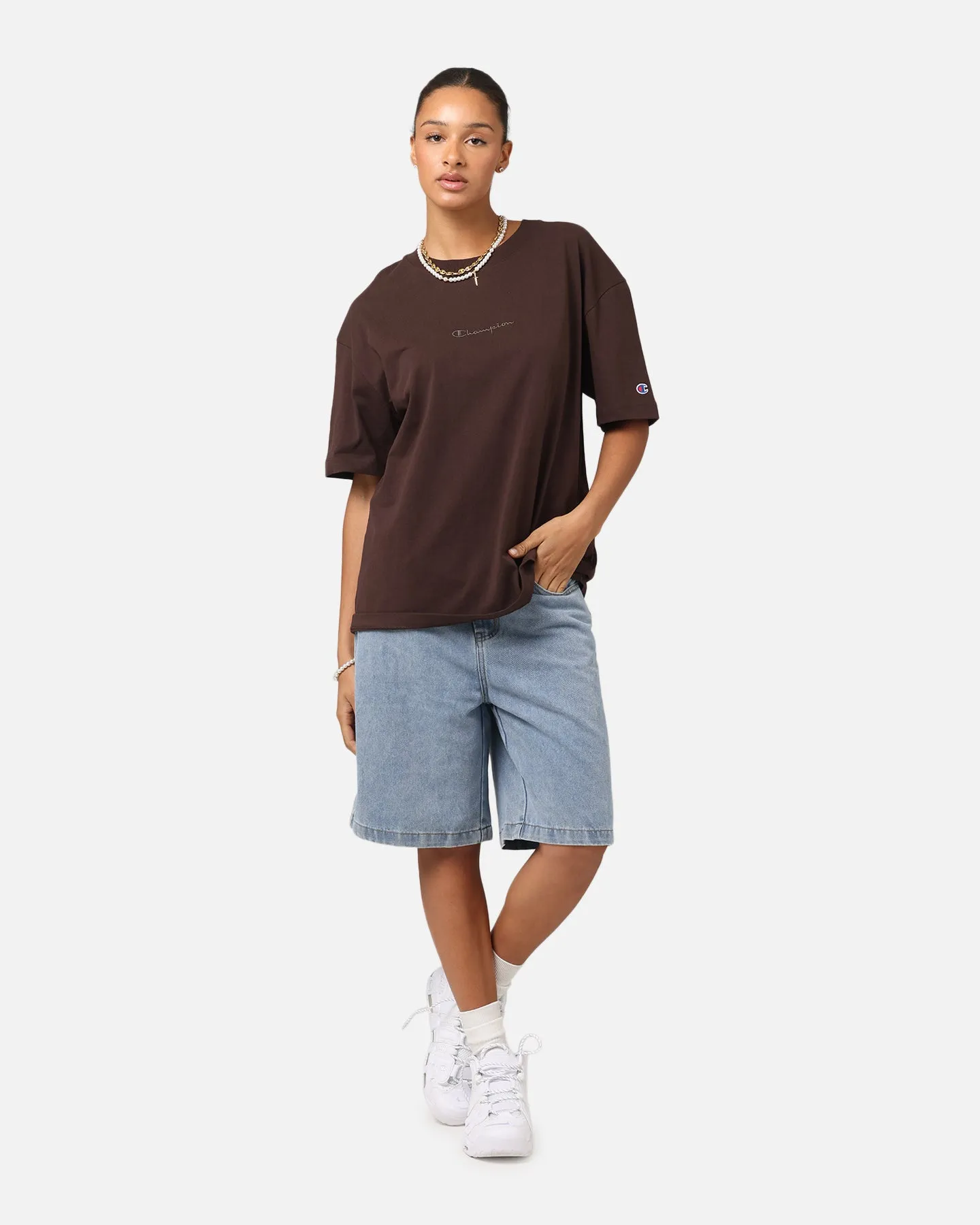 Champion Heritage New Script T-Shirt Brown