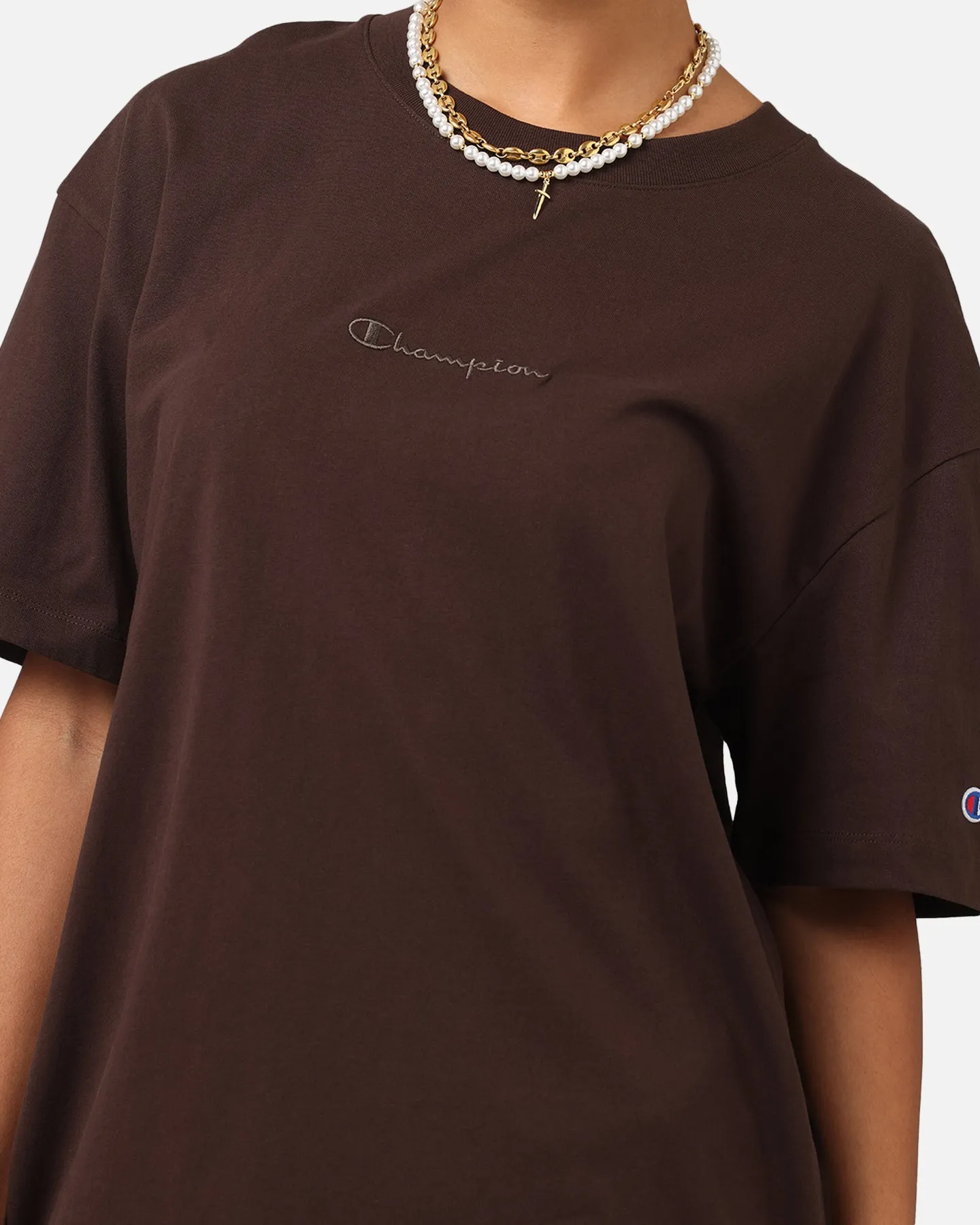 Champion Heritage New Script T-Shirt Brown