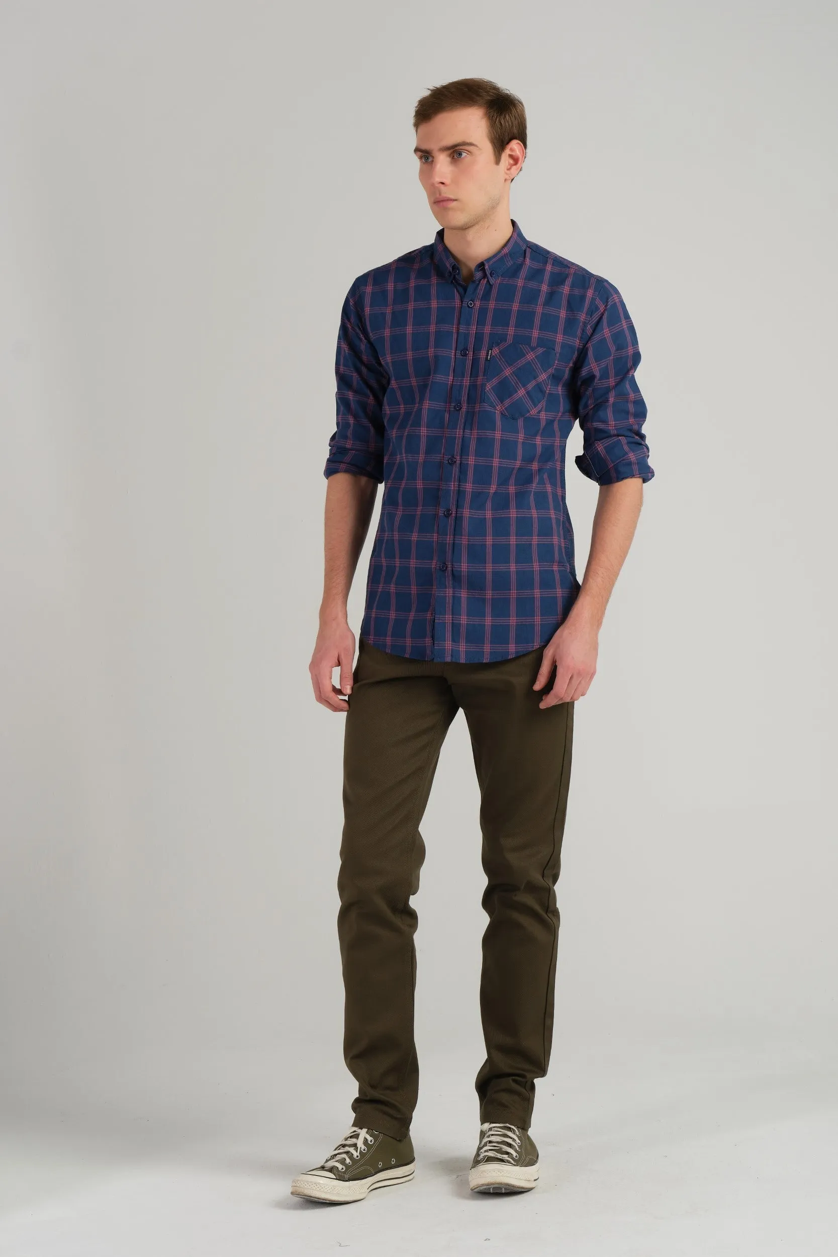 CHECKERED SLIM FIT SHIRT