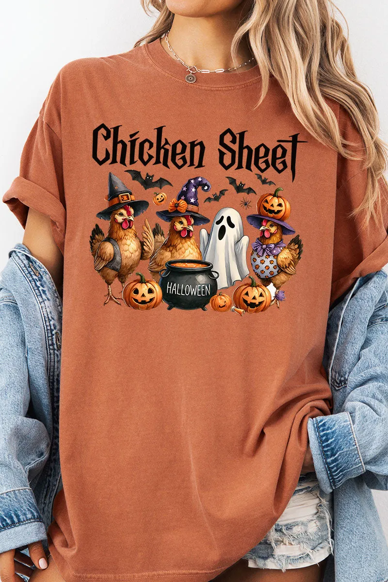 Chicken Sheet Halloween Comfort Colors Adult Ring-Spun Cotton Tee
