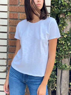 Classic Crewneck Tee in Supima Slub - White