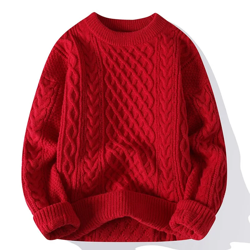 Classic Men Knitted Pullovers Loose