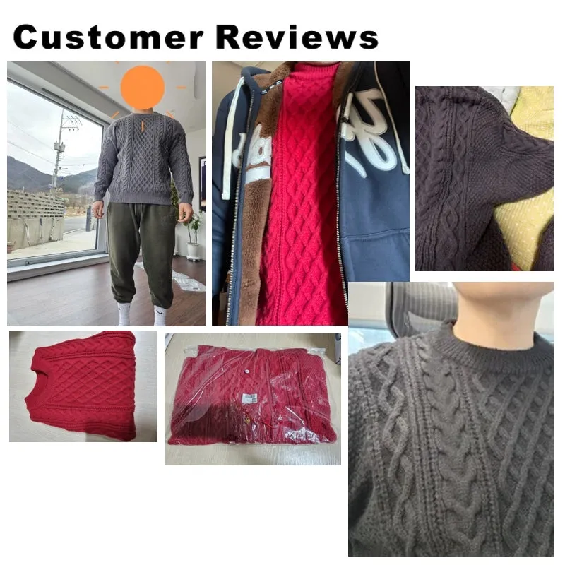 Classic Men Knitted Pullovers Loose