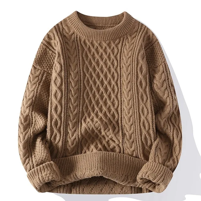 Classic Men Knitted Pullovers Loose