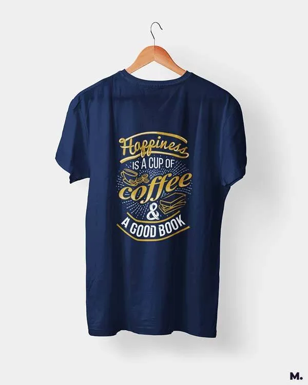 Coffee and good books printed t shirts