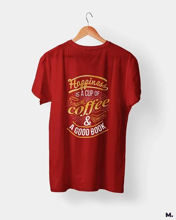 Coffee and good books printed t shirts