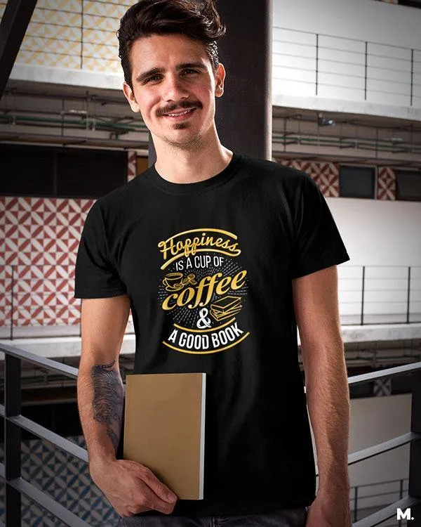 Coffee and good books printed t shirts