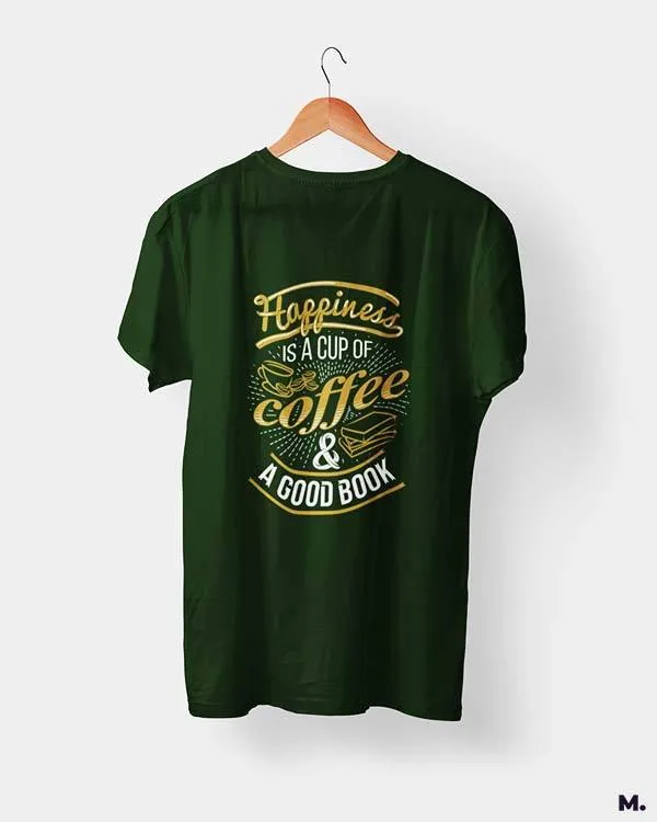 Coffee and good books printed t shirts