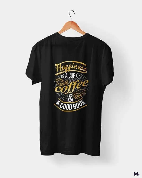 Coffee and good books printed t shirts