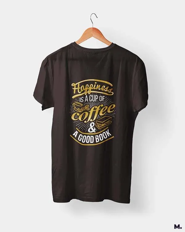Coffee and good books printed t shirts