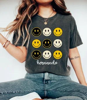 Comfort Colors Hernando Tigers  Smiley Tee / Hernando -Desoto County Schools / Mississippi School Shirt
