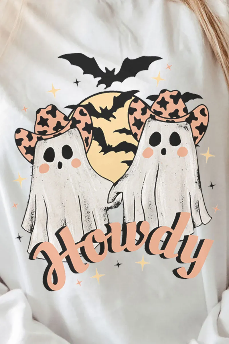 Country Ghouls Howdy Heavy Cotton Long Sleeve Adult T-Shirt