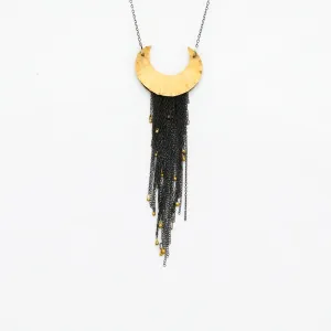Crescent necklace - 14 karat Gold