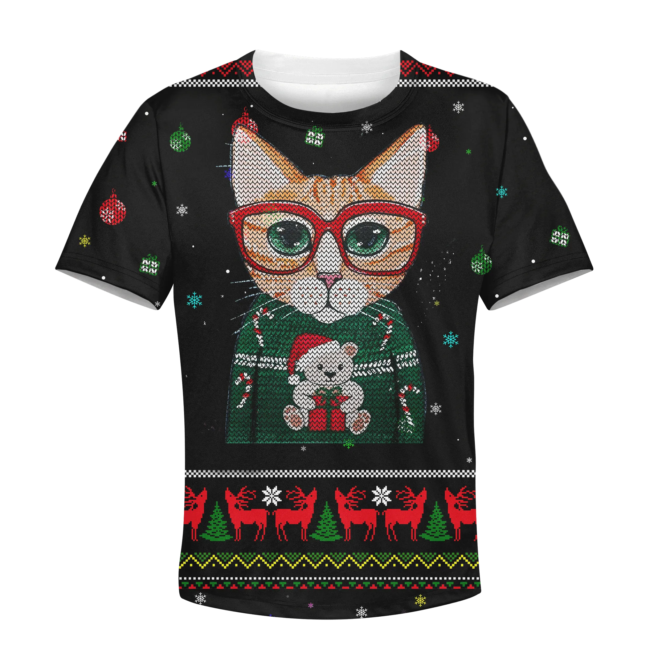 CUTE CAT MERRY CHRISTMAS Kid Custom Cosplay Hoodies Apparel