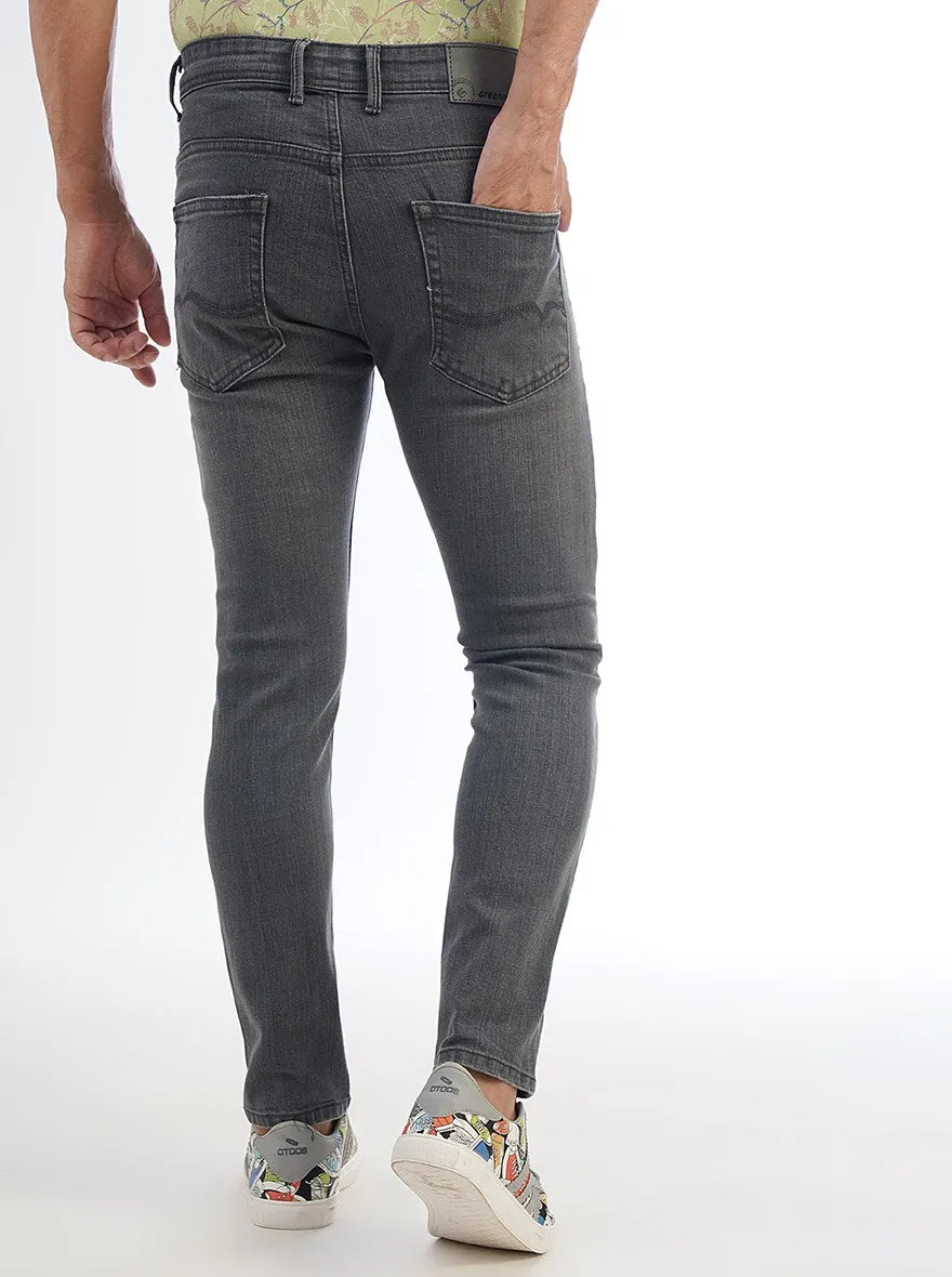 Dark Grey Washed Urban Fit Jeans | Greenfibre