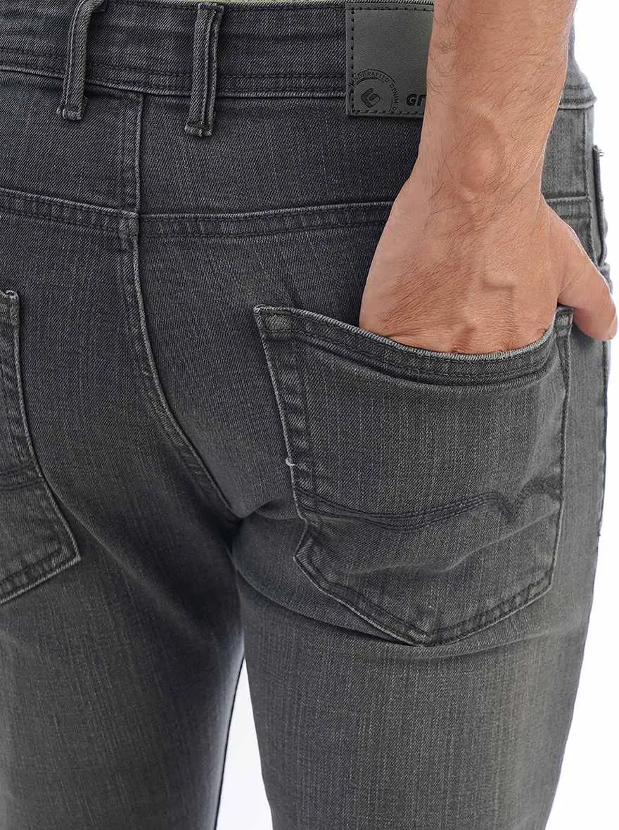 Dark Grey Washed Urban Fit Jeans | Greenfibre