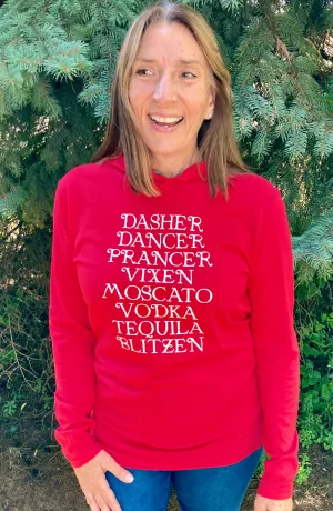 Dasher Dancer Moscato Hooded Long Sleeved Shirt