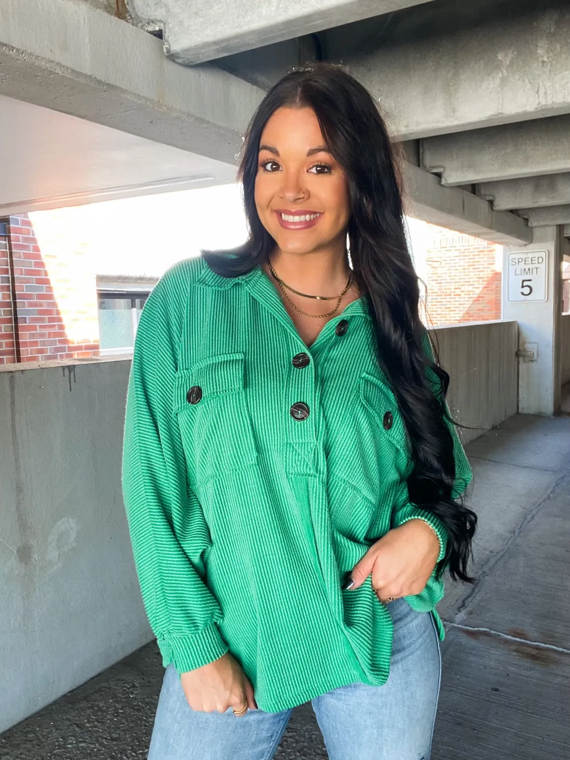 DAY OFF PULLOVER-APPLE GREEN