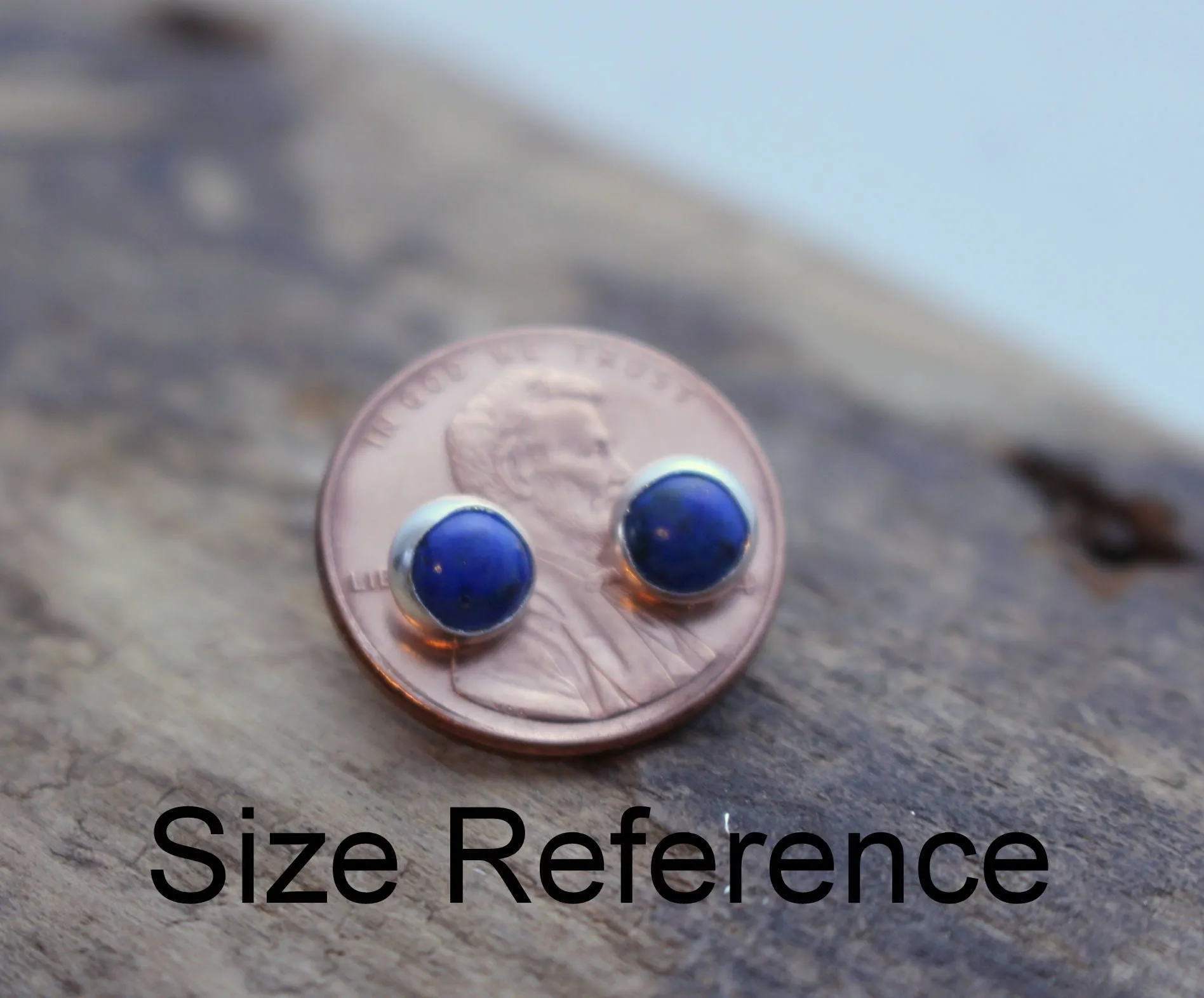 Denim Blue Lapis 5mm Stud Earrings