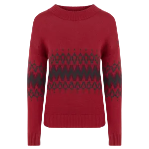 Devaki Eco Crew Sweater - Crimson