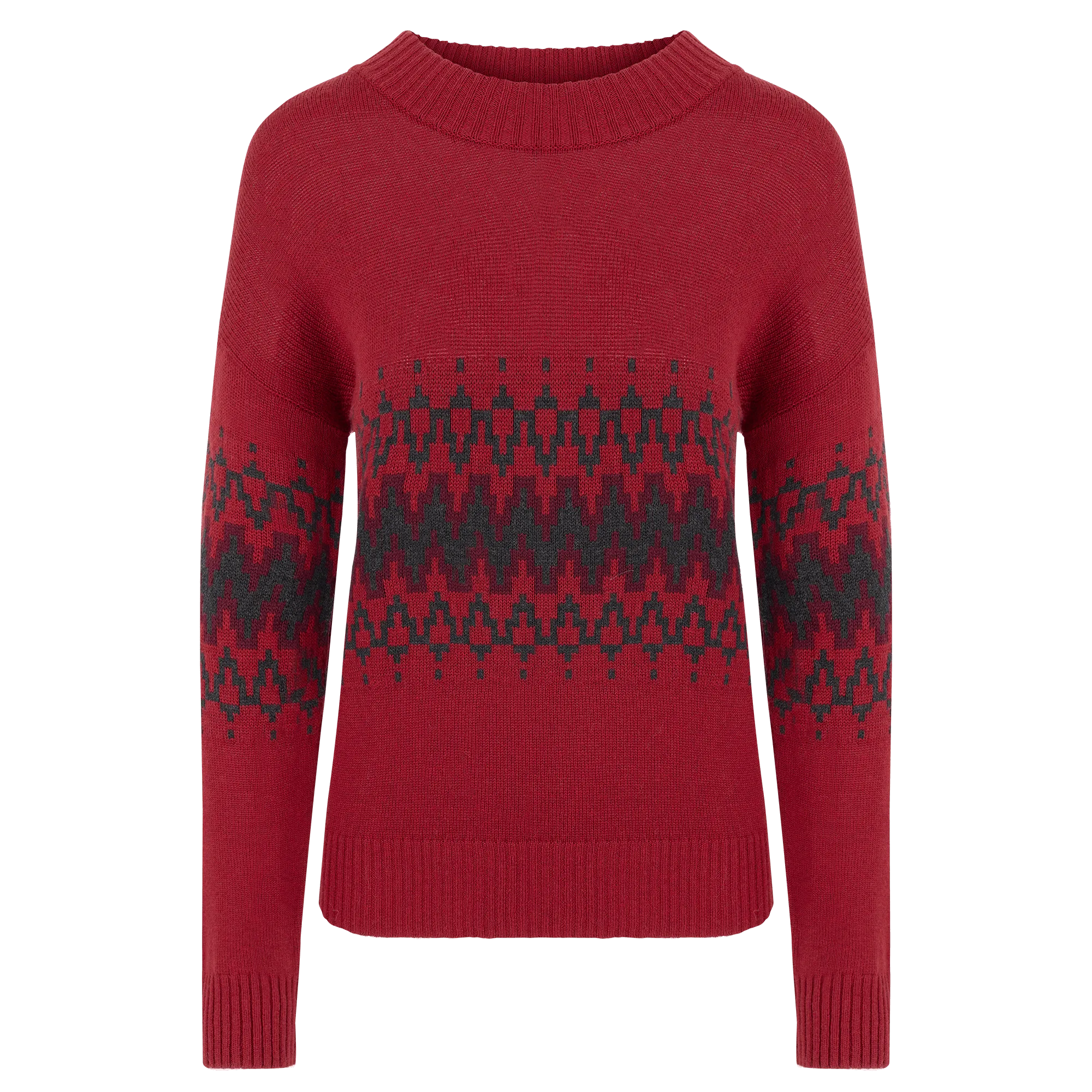 Devaki Eco Crew Sweater - Crimson