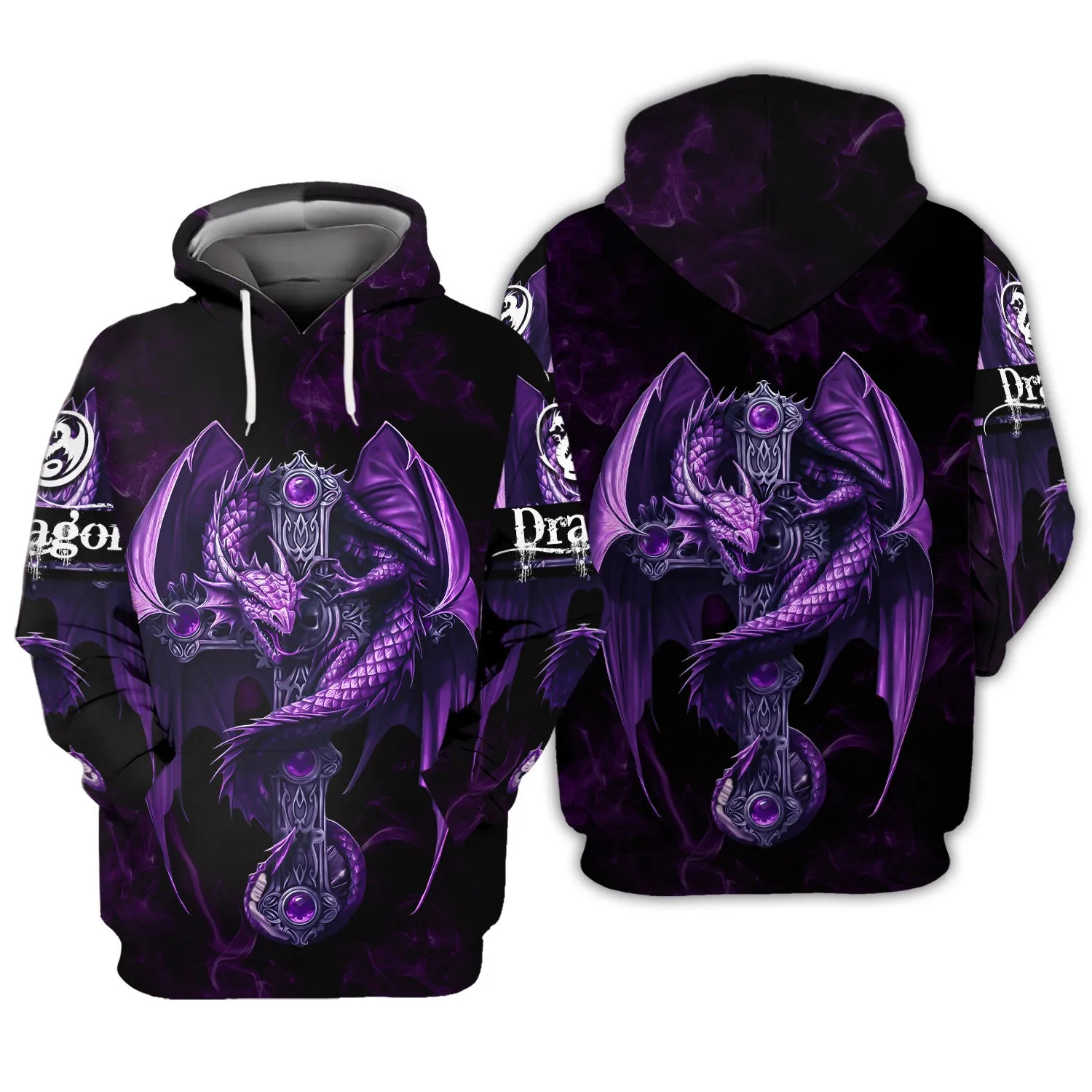 Dragon 3D Hoodie All Over Printed - Dragon Tattoo Jacket 3D print for Woman