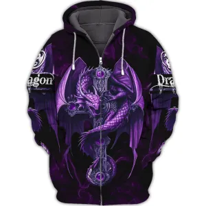 Dragon 3D Hoodie All Over Printed - Dragon Tattoo Jacket 3D print for Woman