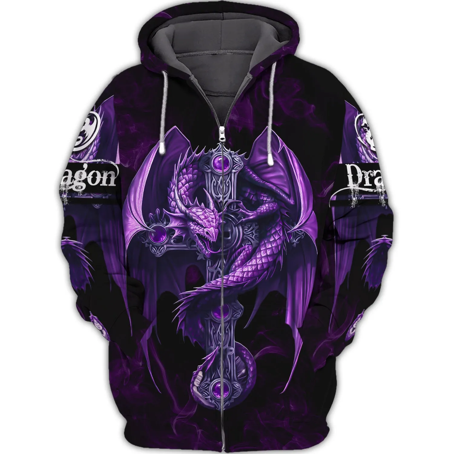 Dragon 3D Hoodie All Over Printed - Dragon Tattoo Jacket 3D print for Woman