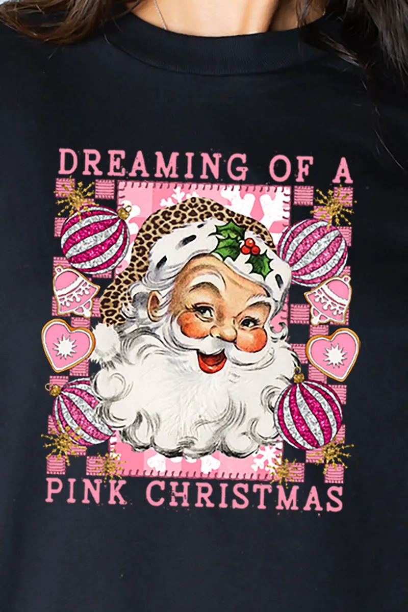 Dreaming Of A Pink Christmas Heavy Cotton Long Sleeve Adult T-Shirt