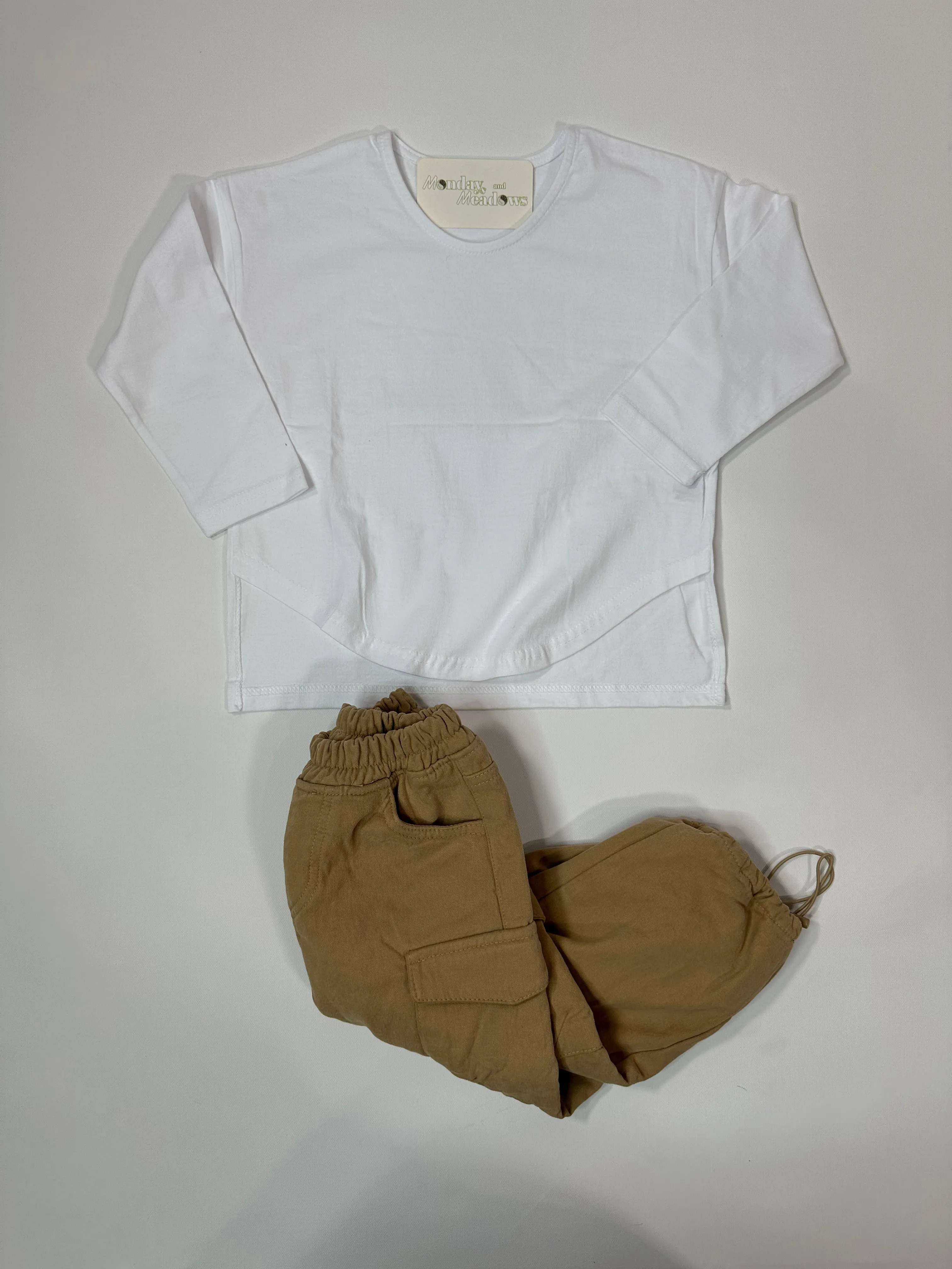 Everyday Rounded Hem Low Back Split Long Sleeve