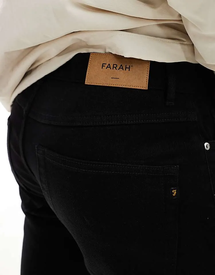 Farah Elm slim jeans in black