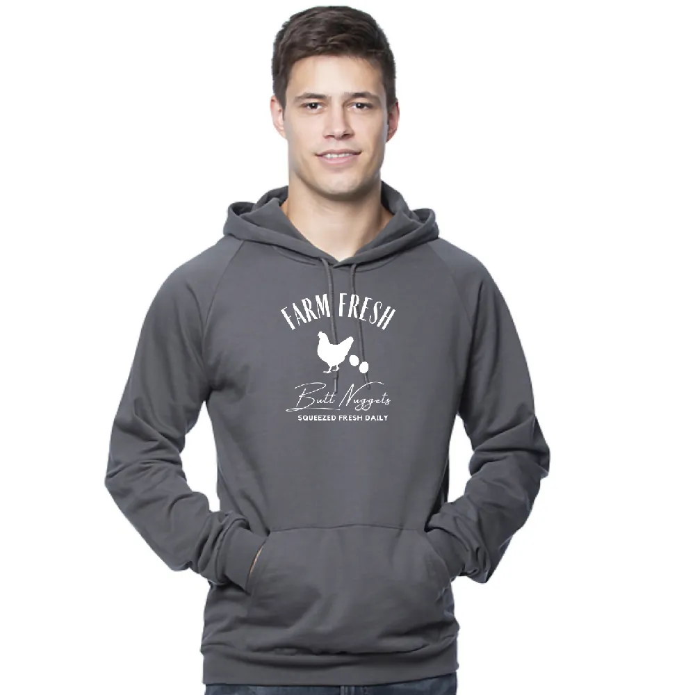 Farm Fresh Butt Nuggets Organic Cotton Hoodie