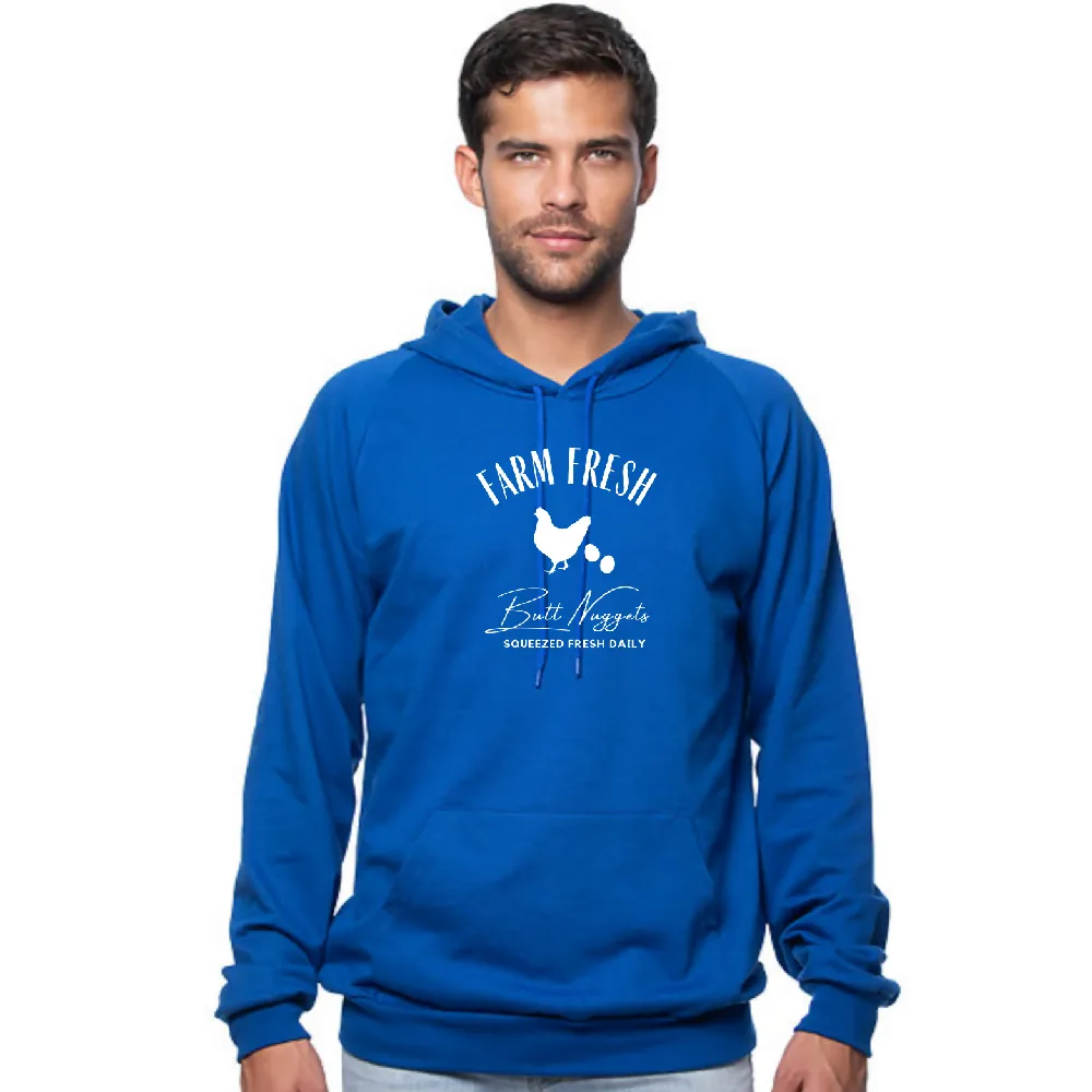 Farm Fresh Butt Nuggets Organic Cotton Hoodie