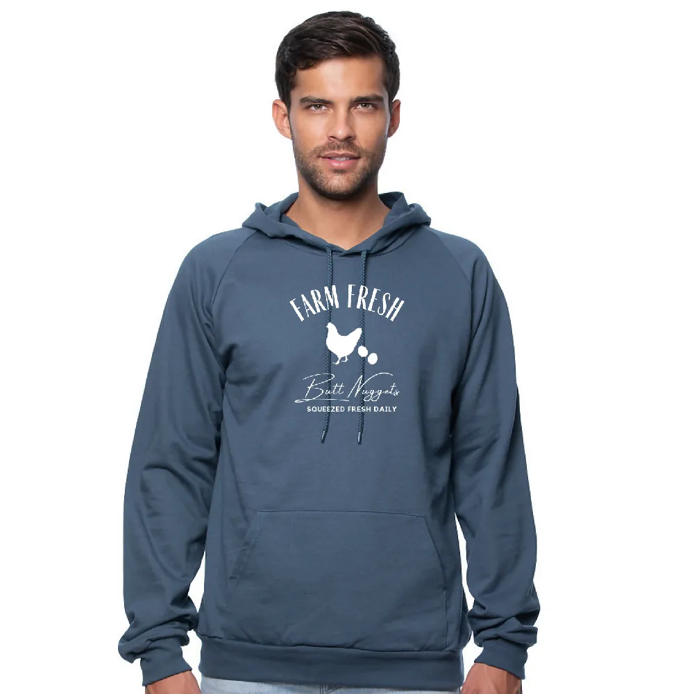 Farm Fresh Butt Nuggets Organic Cotton Hoodie