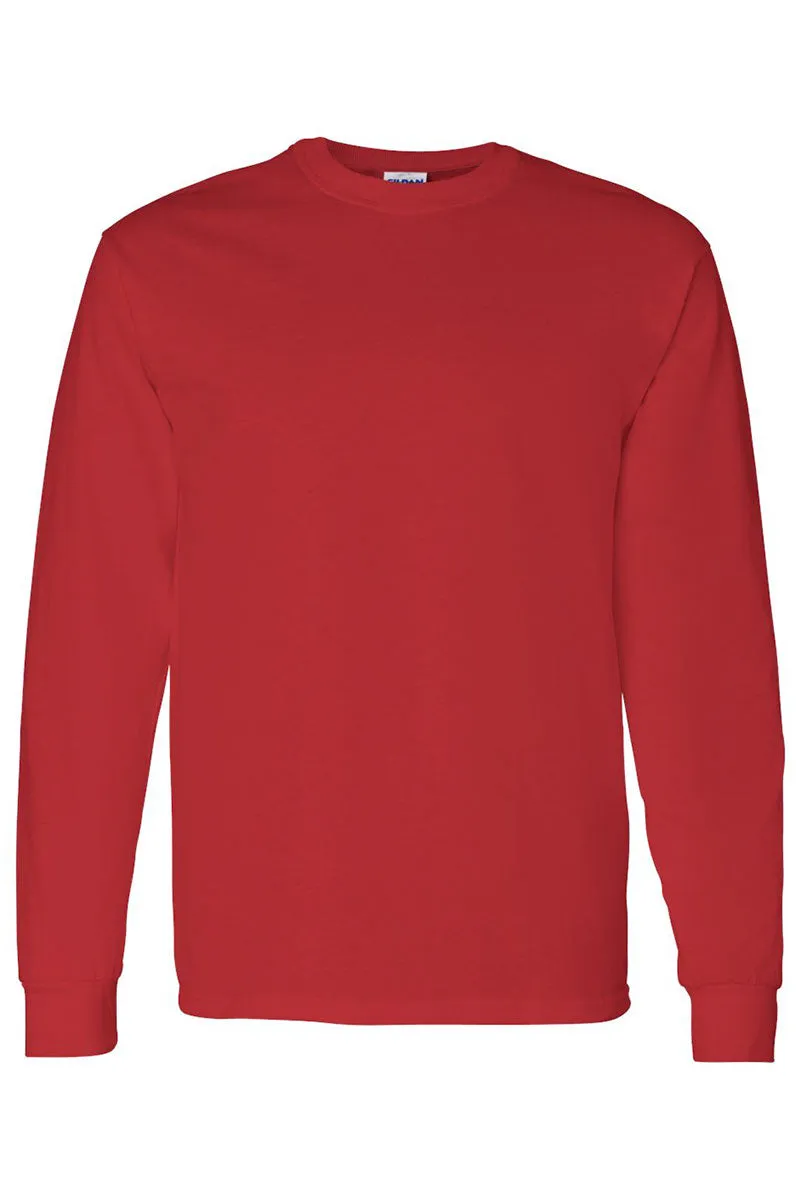 Faux Embroidery Ho Ho Ho Transfer Heavy Cotton Long Sleeve Adult T-Shirt