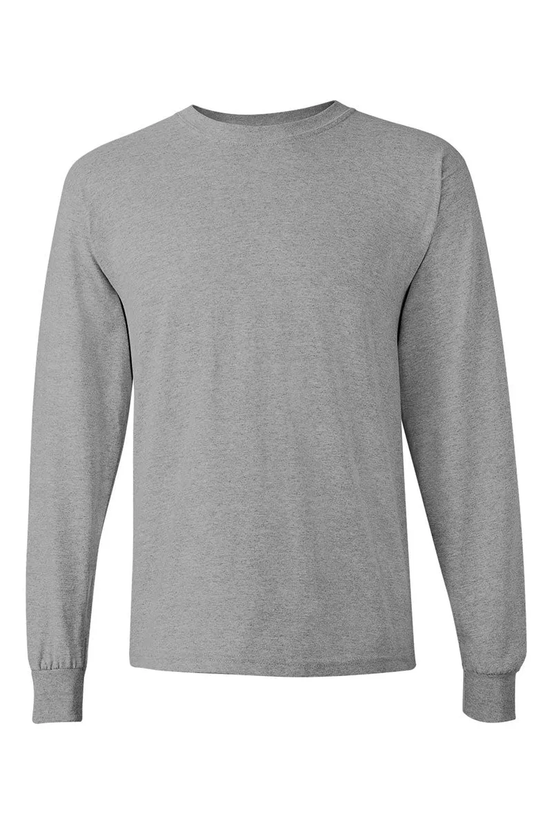 Faux Embroidery Ho Ho Ho Transfer Heavy Cotton Long Sleeve Adult T-Shirt