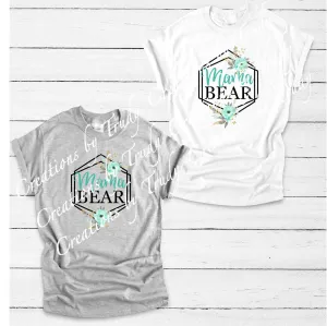 Floral mama bear- T SHIRT