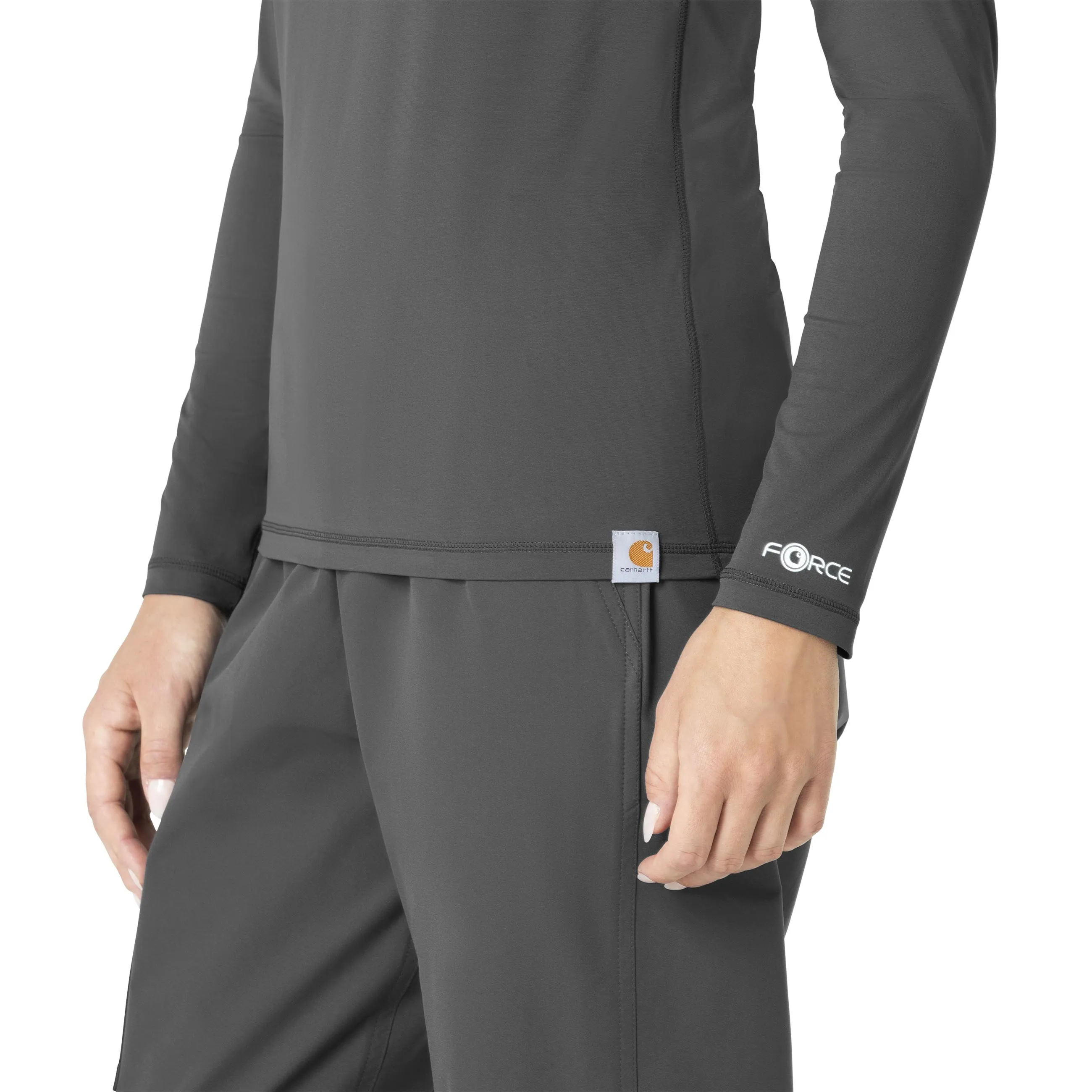 Force Sub-Scrubs C31002 Performance Long Sleeve Tee Pewter