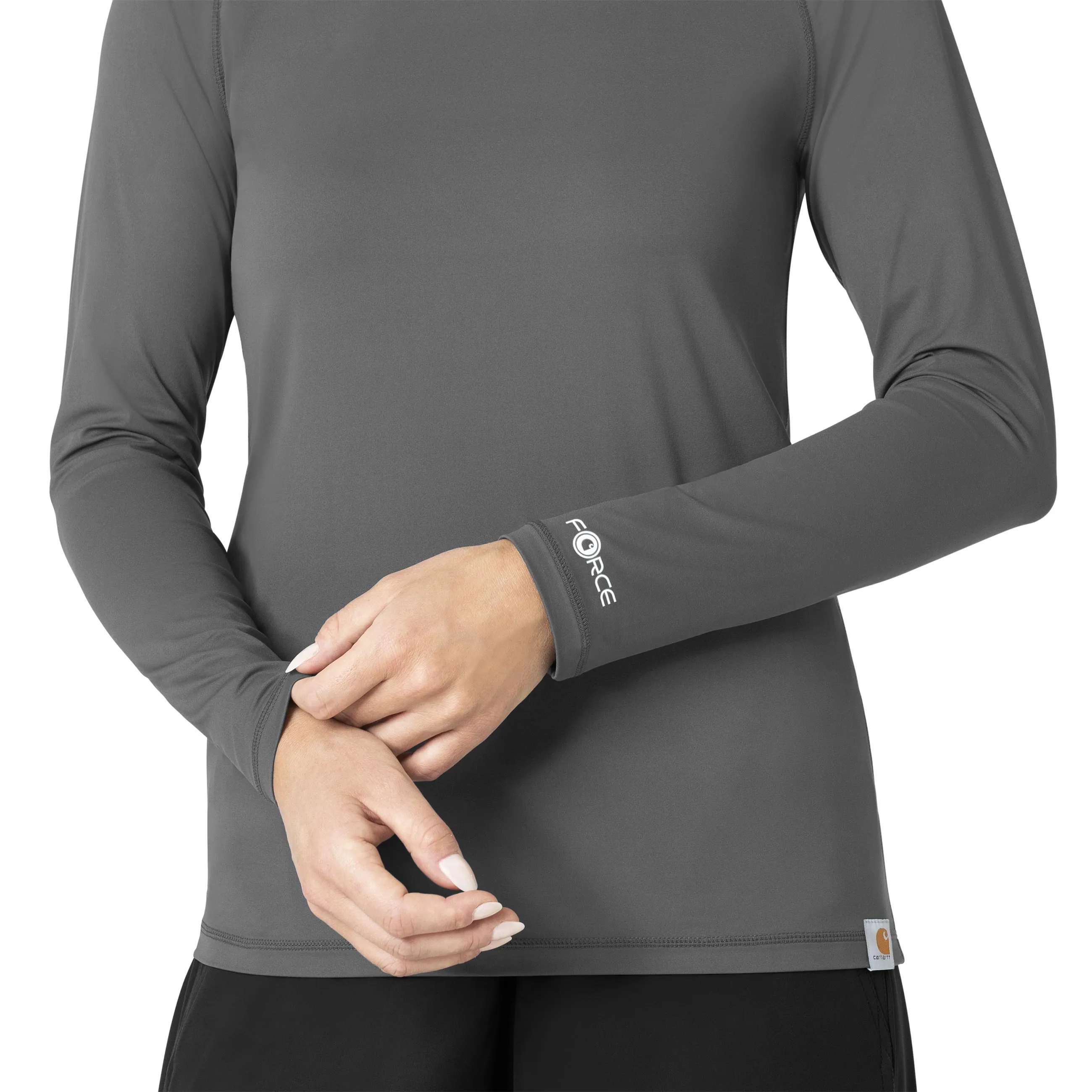 Force Sub-Scrubs C31002 Performance Long Sleeve Tee Pewter
